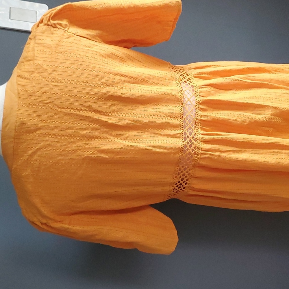 Knox Rose woman's orange buttondown dress size M - Picture 8 of 14